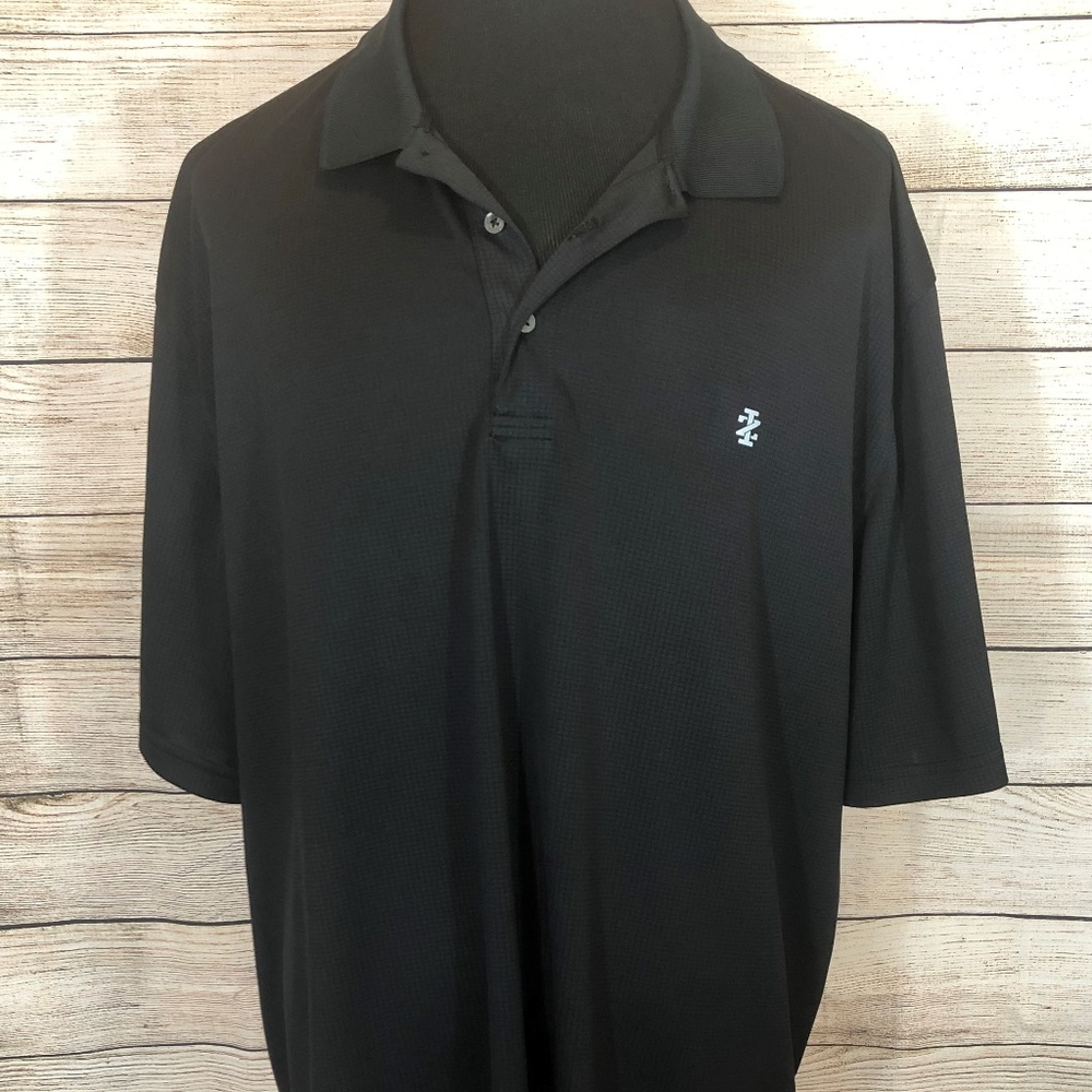 IZOD Mens Golf Polo Shirt 4XL, Black